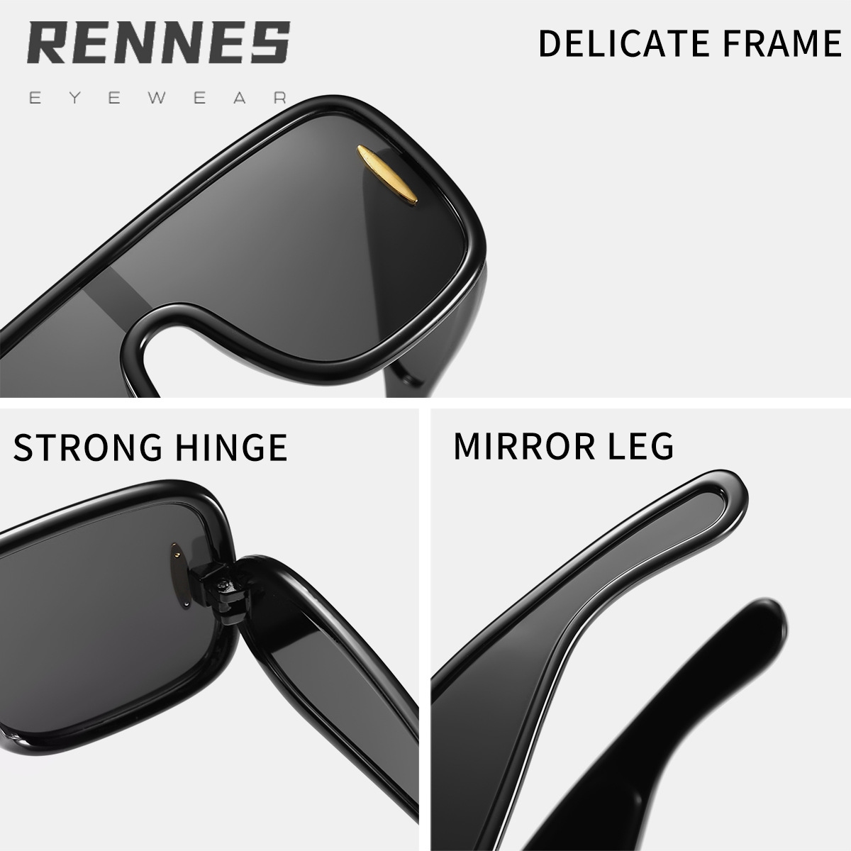 Nuevas gafas de sol para exteriores con montura grande y montura grande para niños transfronteriza