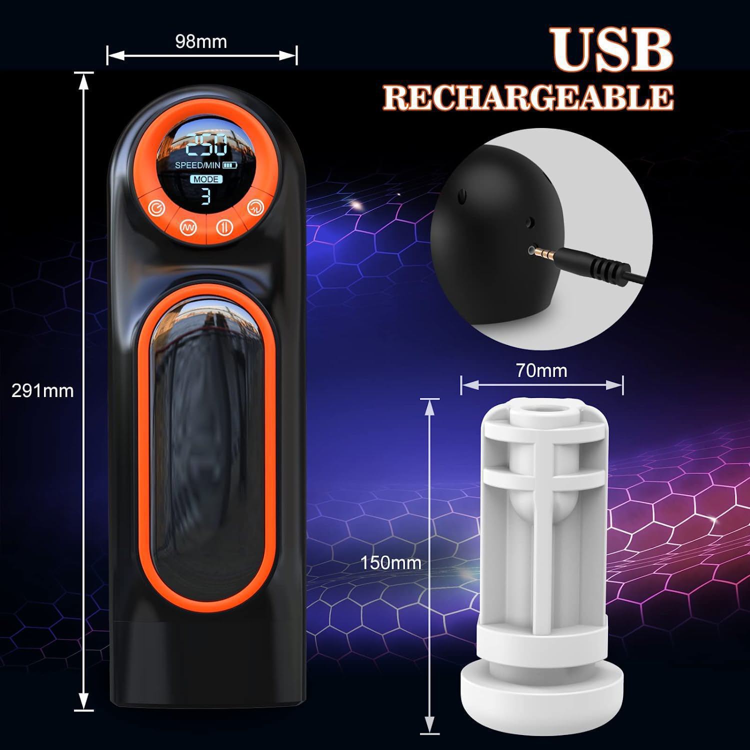 Voyager Alien Aircraft Cup, um dispositivo de masturbação elétrica totalmente automático com ventosa telescópica para homens adultos._voghion.com