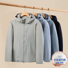 2025年冬季薄款男士加肥加大码运动休闲连帽棉衣男胖子薄棉外套
