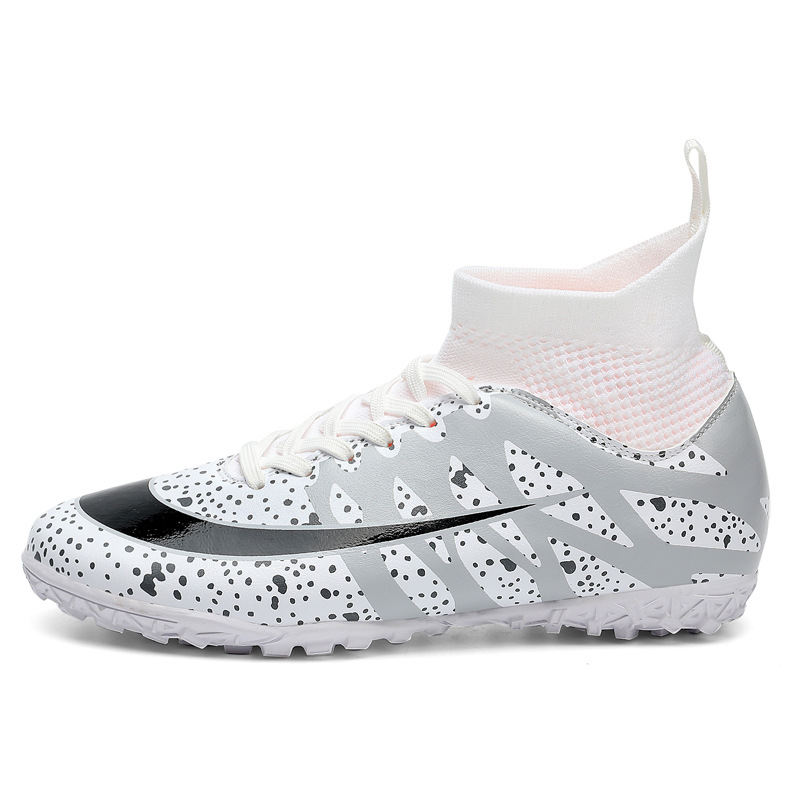 Transfronterizo nuevos zapatos de fútbol hombres y mujeres transpirables de color de Pato Mandarín alto-top largo y corto zapatos de fútbol de uñas hierba más tamaño zapatos de entrenamiento