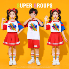 六一儿童演出服幼儿舞蹈服中国风啦啦队拼接服装小学生运动会班服