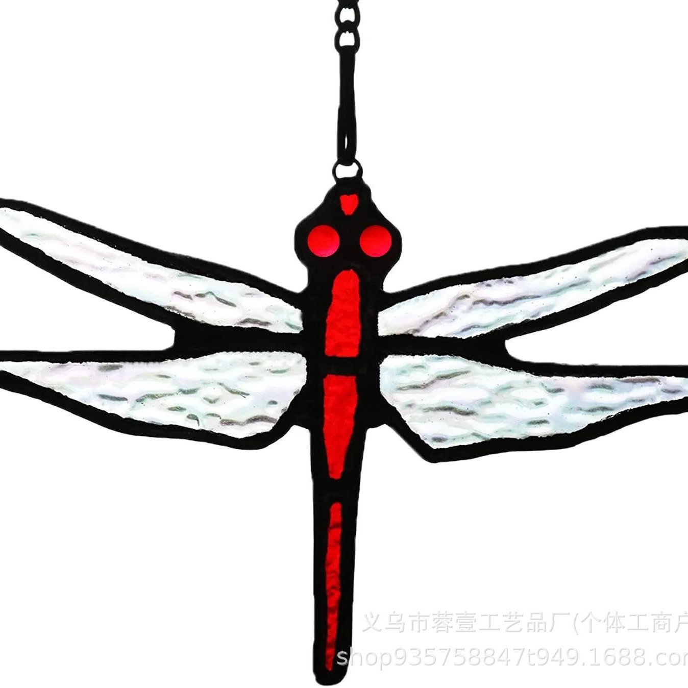 Cross-border car interior decoration pendant 2D acrylic butterfly dragonfly creative design rearview mirror decoration pendant