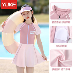 Children's swimsuits for small, medium and large children and girls swimsuits 2023 summer new baby one-piece swimming equipment