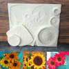 Silicone mold with sunflower extract solar-powered, acrylic fondant, sunflower