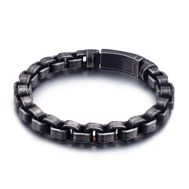 Retro fashionable accessory stainless steel, bracelet, European style, wholesale, simple and elegant design, Japanese and Korean