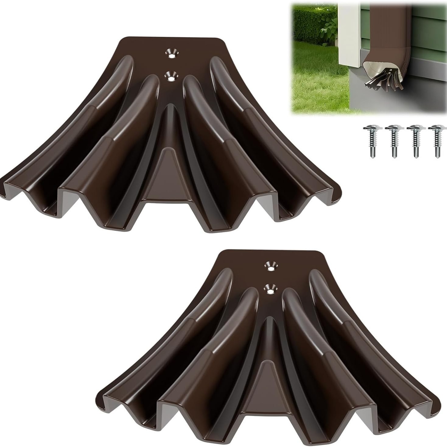 跨境 Gutter Downspout延长管适用于3"x 4"和3"x 2"的雨水分散器