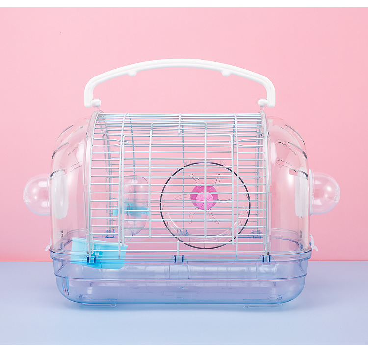 Hamster Golden Bear Villa transparente Jaula portátil de acrílico Jaula básica para mascotas con suministros para mascotas japoneses