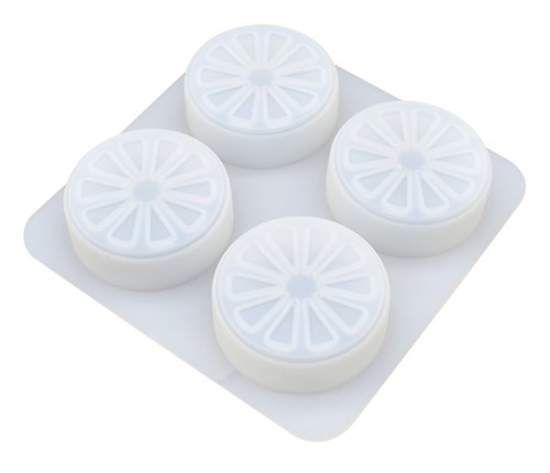 Silicone cake mold, handmade soap ice cube grinder, 4 consecutive orange four-hole lemon aromatherapy essential oil soap scented silicone mold