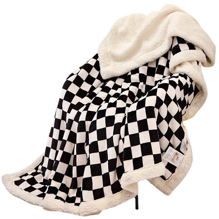 クロスボーダーフランネル毛布、カスタムメイドの二層両面ソファ昼寝用毛布、ギフト毛布、厚手で暖かい