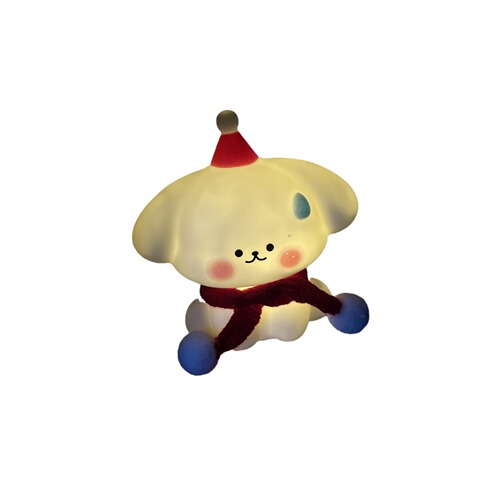 Cute Internet celebrity scarf puppy Christmas atmosphere night light bedside lamp student dormitory decoration lamp BH383 