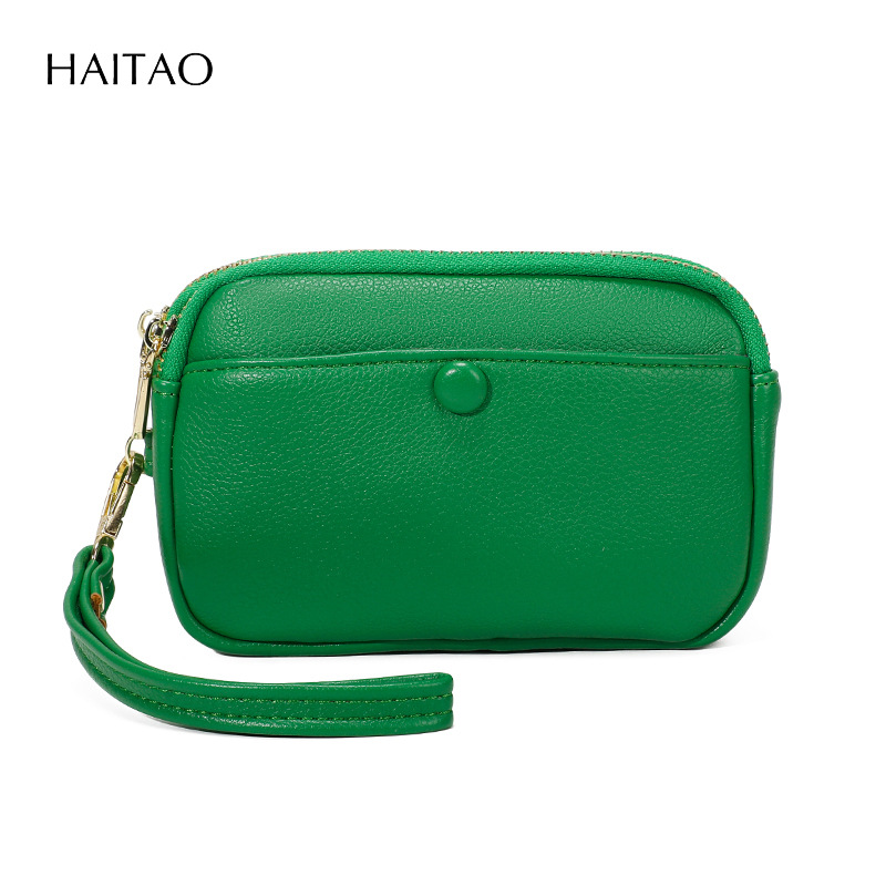 Nuevo monedero con correa de muñeca, bolsa de almacenamiento de monedas de múltiples tarjetas, monedero simple con llavero de gran capacidad