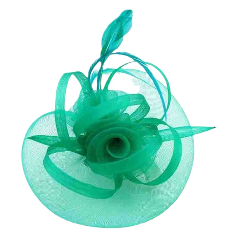 European and American Foreign Trade Jockey Club Headwear Small Topper Feather Topper Mesh Hat Bridal Tops Ball Party Hair Accessories