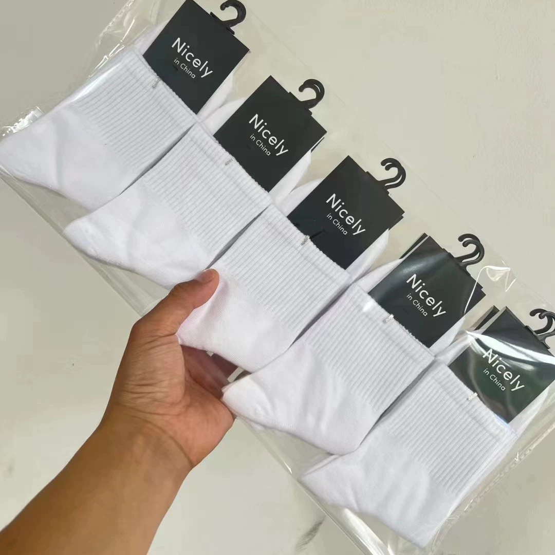 Men's socks (Caixu) mid-length cotton, breathable soft elastic, pack options