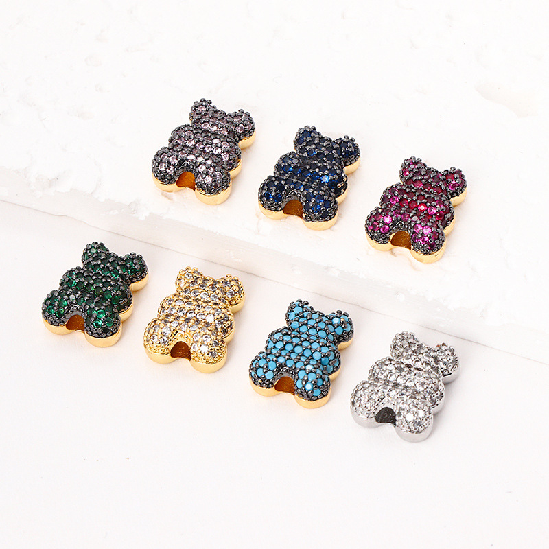 Cute Animal Copper Inlay Zircon Charms display picture 11