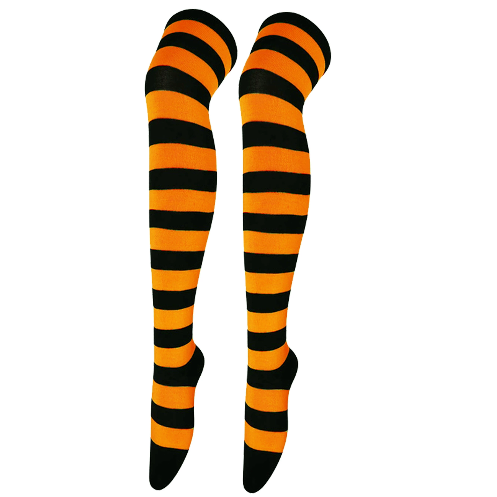Knee-high Socks Japanese Style, Striped Cosplay & Halloween, Tube 50 cm, Polyester