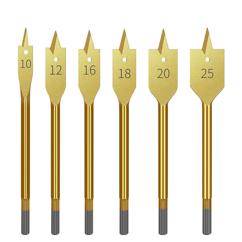 Taladro plano multifuncional de 6 piezas para carpintería de acero con alto contenido de carbono