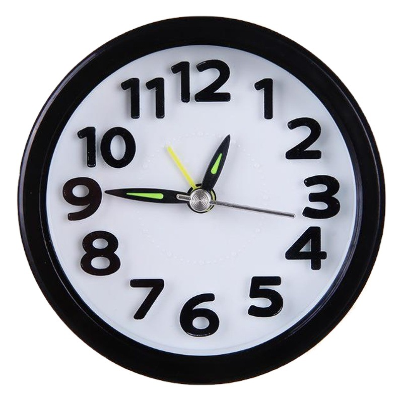 Reloj despertador pequeño y redondo de color caramelo, creativo, sencillo y elegante, adecuado para el hogar, dormitorio, decoración de interiores, reloj despertador para estudiantes y niños con luz nocturna.