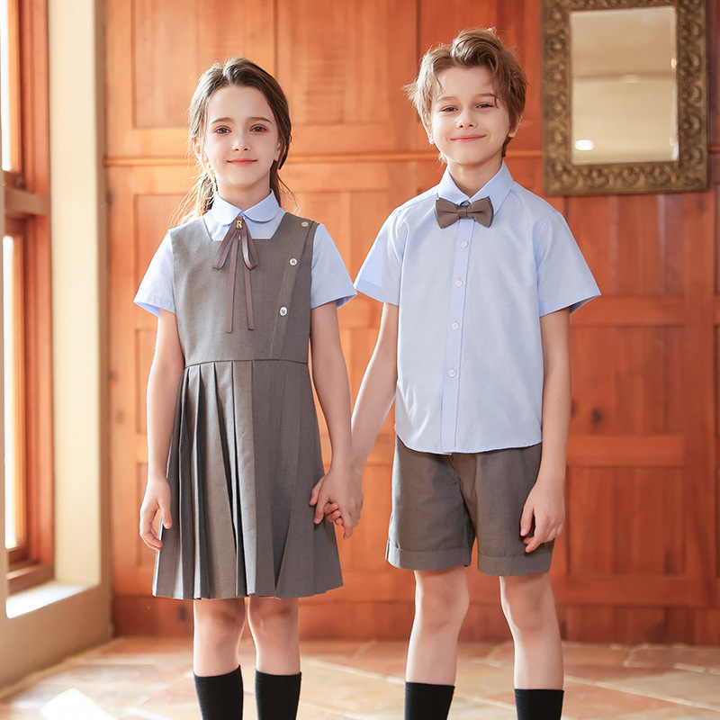 Uniformes escolares para estudiantes de primaria y secundaria, uniformes de coro, trajes de clase de estilo universitario de verano para niños, uniformes de jardín de infantes
