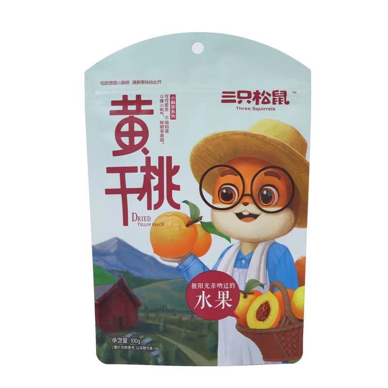 Three Squirrels Peach Dried Fruits 100g Snack Specialty Fruit Preserves Dried Peach
