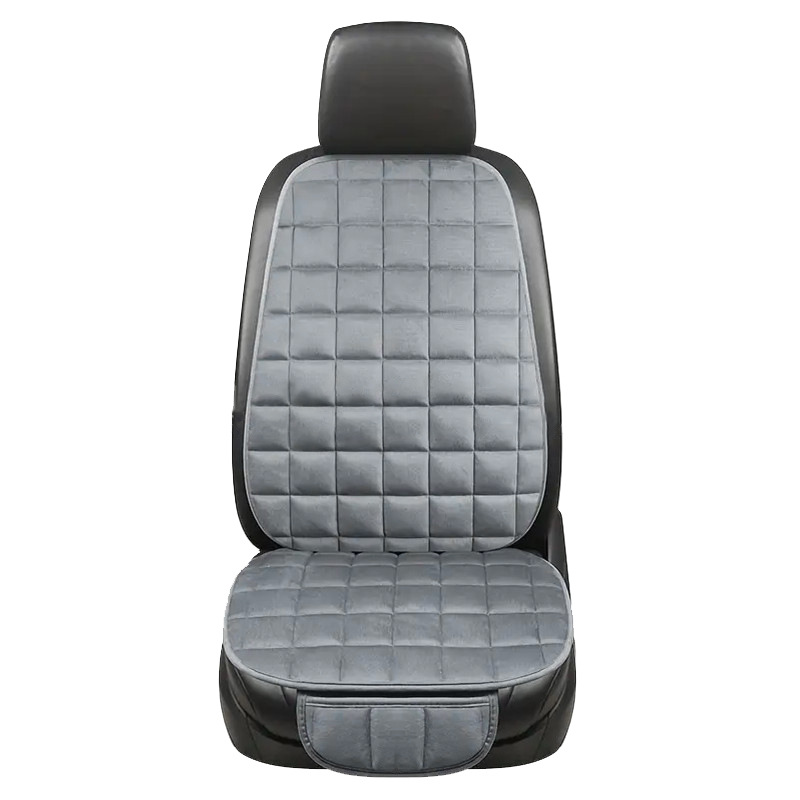 Car Seat Cushion Winter Plush Warm Winter Seat Cushion Main and Passenger Short Plush Rear Universal Single Piece Three-Piece Set