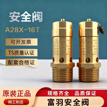富羽A28X-16T螺杆机空压机阀弹簧式全启式气泵全铜泄压阀DN15