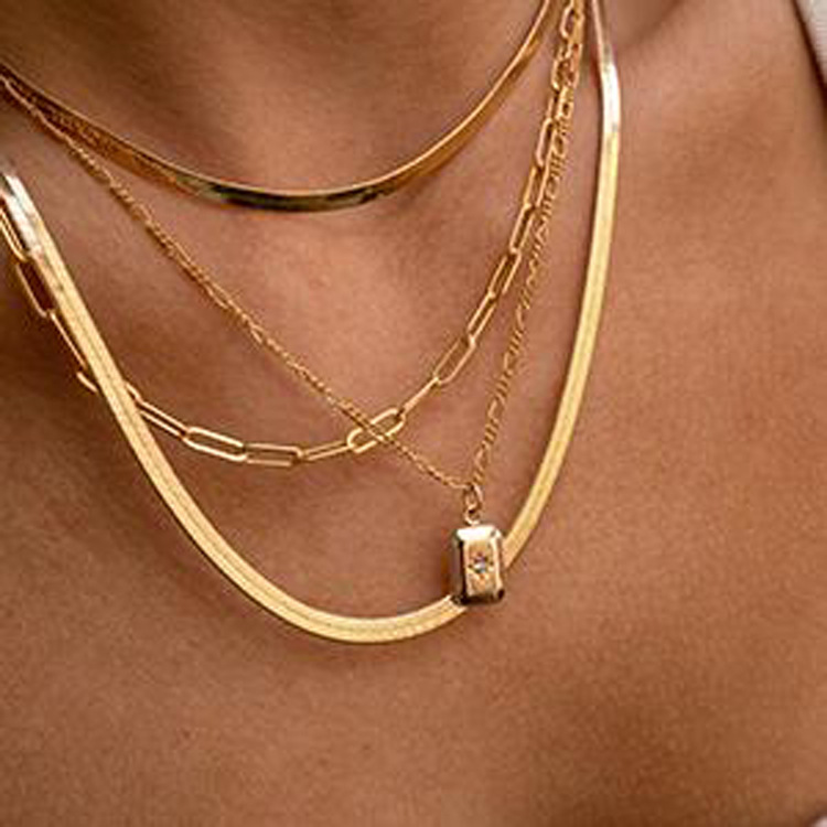 Fashion Geometric Stainless Steel Plating Choker 1 Piece