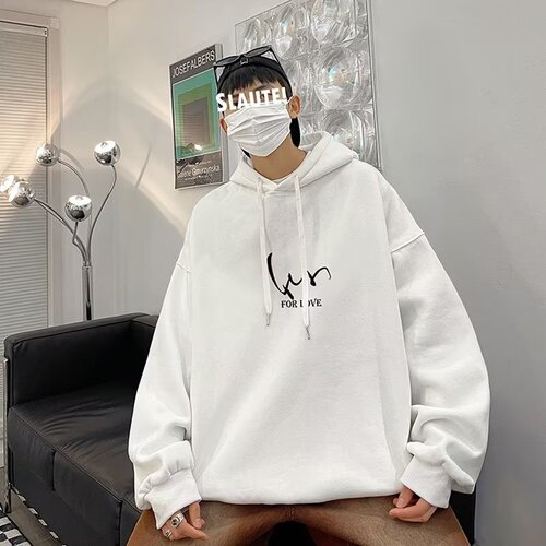 2024 autumn and winter sweaters, men's hooded trend loose casual students 'handsome coat, couples' clothing, large size hoodie