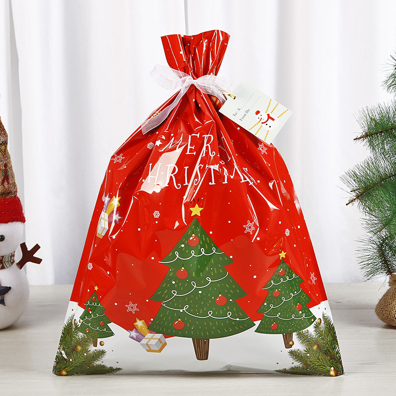 En stock corbata cuerda Navidad caramelo bolsa alce Santa Claus Correa cordón bolsa caramelo bolsa de regalo personalización image 28