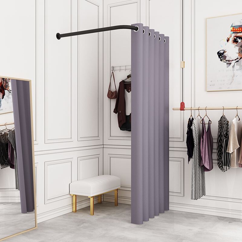 Clothing Store Mall Corner C-Shaped Simple Fitting Room Portable Track Fixed Partition Curtain Thickened Door Curtain Other Metal Clothing Store Mall Corner C-Shaped Simple Fitting Room Portable Track Fixed Partition Curtain Thickened Door Curtain Other Metal