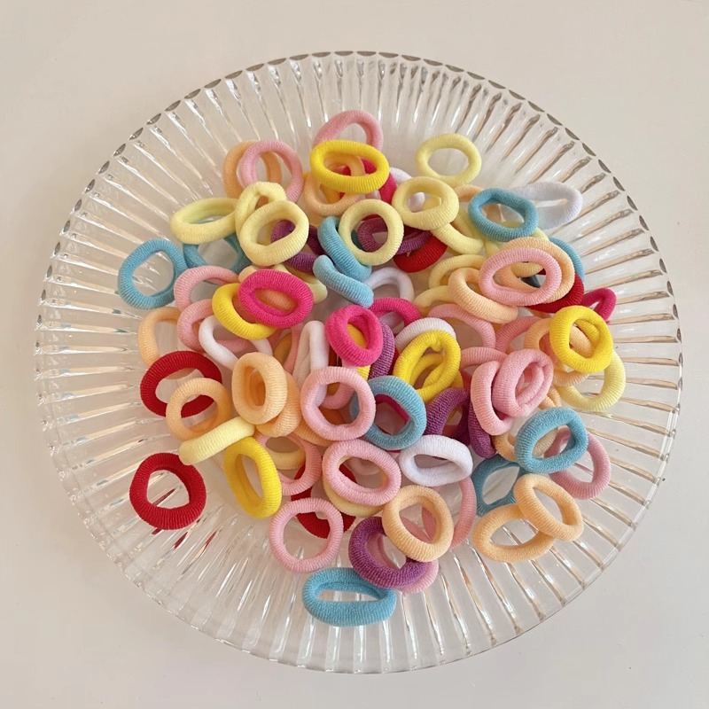 Bebés color caramelo de alta elasticidad pulgar anillo de cabello de niñas adornamiento de cabello de dopamina no daña banda de goma de cabello