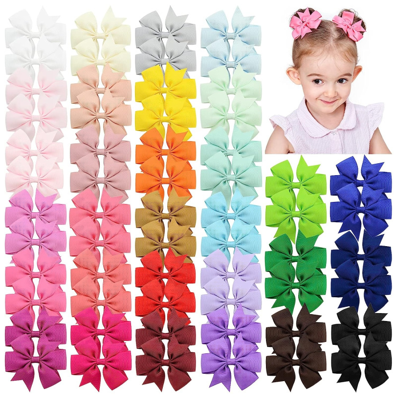Amazon Comercio exterior hecho a mano del bebé cola de golondrina en forma de V costilla cinta arco horquilla accesorios para el cabello de los niños tocado 564 image 14