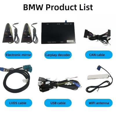 Simsiz CarPlay və Android Auto carplay decoder original car - bmw-cic-with-digital-rearview-mirror
