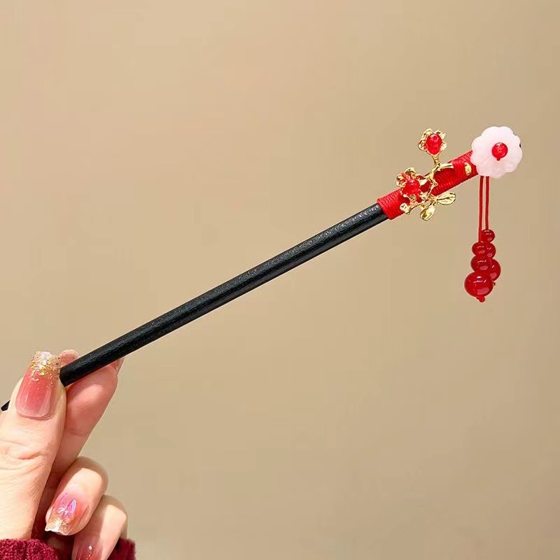 Temperamento de bambú, horquilla de cabello de mujer, nuevo estilo chino moderno simple, bola de cabello, bandeja de cabello, brocas de cabello antiguas, tocado de verano