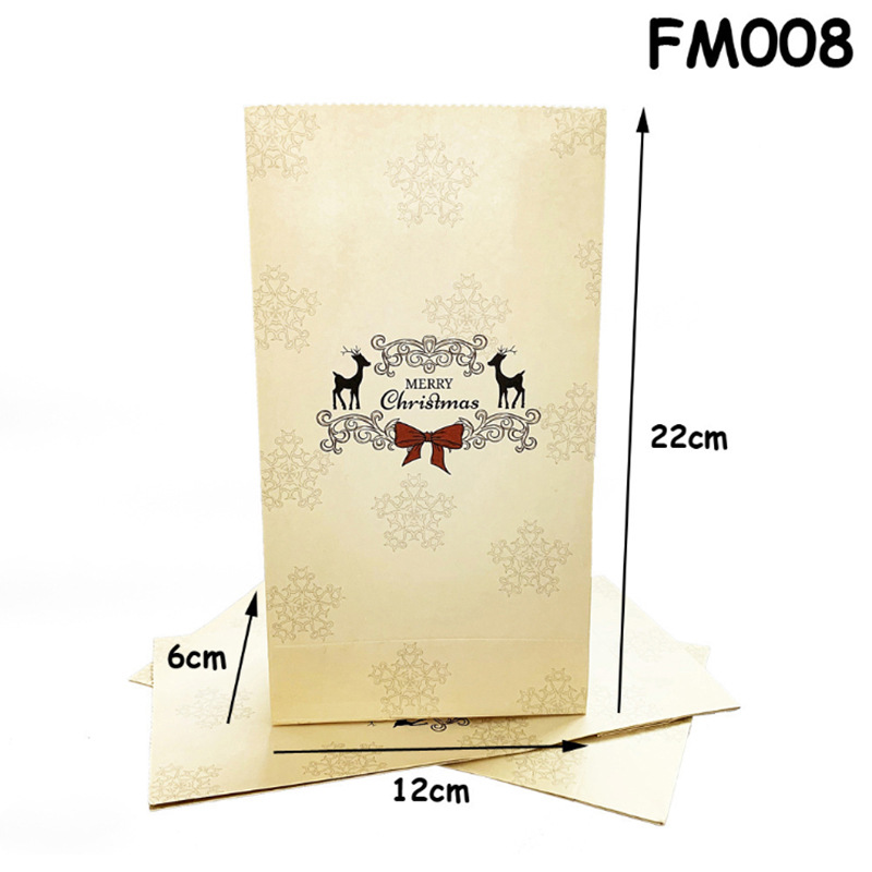 Christmas Fashion Christmas Tree Santa Claus Kraft Paper Gift Bags display picture 3