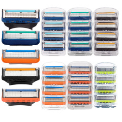 メンズ手動シェーバー交換用ヘッド高品質刃5層昔ながらのヘッド5層ひげシェーバー手動