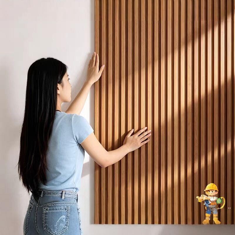 Panel Decorativo de Rejilla 160 de Fibra de Bambú para Pared de Fondo y TV