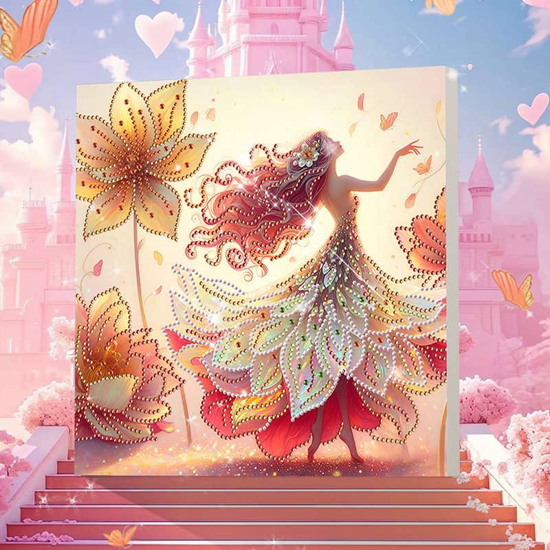 Estilo 1 (30 * 30 cm + lienzo + marco trasero + paquete de materiales de herramientas)