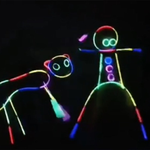 Colorful fluorescent glow sticks: Glow-in-the-dark dance toys, cheering props, dancing stick figures, and fluorescent accessory eyewear
