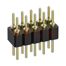 圆孔排针2.00mm直插L=10mm直径0.5mm H=2.8mm PPS料镀金1u连接器