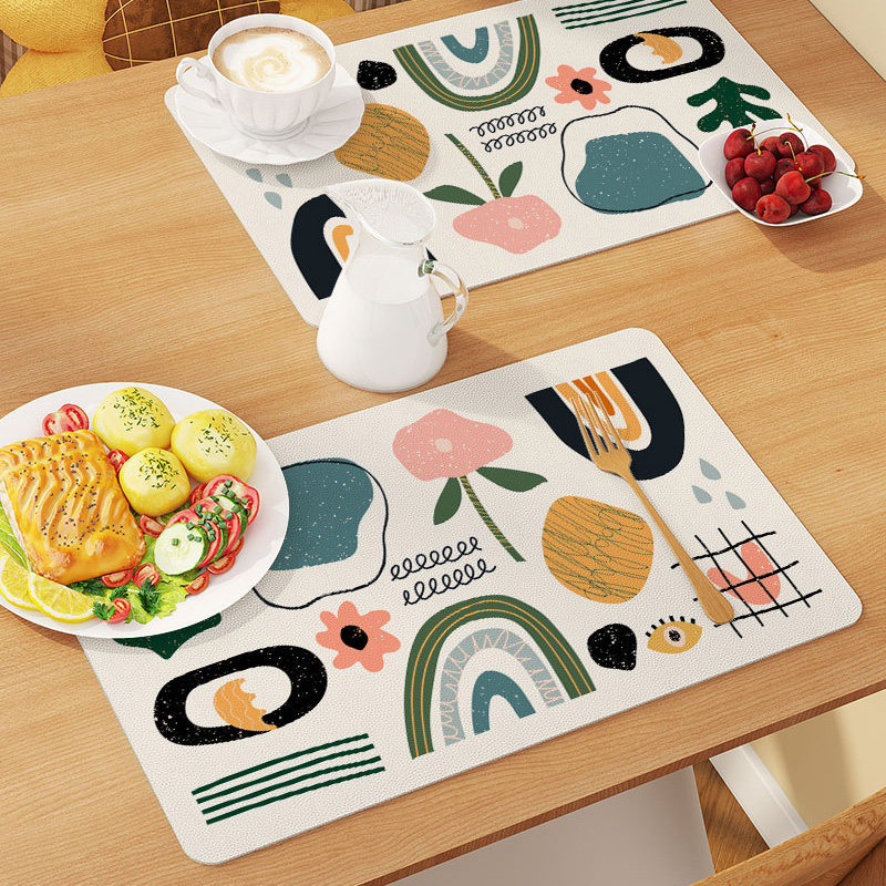 Japanese-Style Placemats, High-Quality Dining Table Heat Insulation Mats, Food Photography Props, High-End Dining Plate Mats, High-Temperature Resistant Western Food Bowl Mats