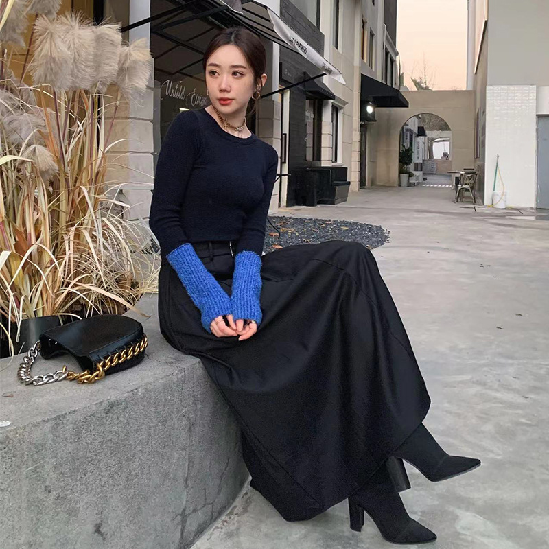 Special Clearance Sale: Color-Block Knit Base Shirt, Bora Rainbow Alpaca Slim-Fit Sweater for Women, Non-Returnable, Non-Exchangeable Special Clearance Sale: Color-Block Knit Base Shirt, Bora Rainbow Alpaca Slim-Fit Sweater for Women, Non-Returnable, Non-Exchangeable