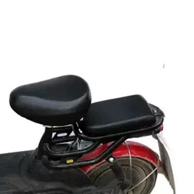 Electric bicycle sunshade seat cover, Electric car cushion - universal-black-leather-round-head-rear-seat-cover