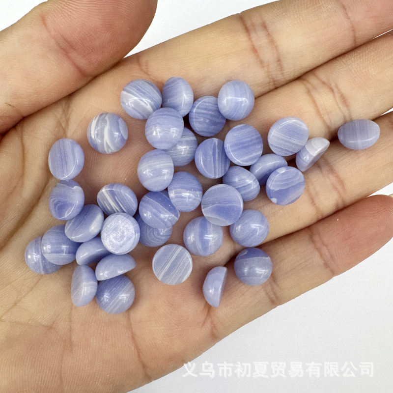 速売通爆金8mm天然石半円形戒面石パッチdiyビーズ部品卸売り