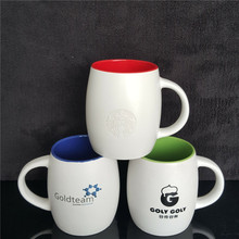 厂家创意时尚陶瓷杯酒桶杯 大容量马克杯可logo印字广告宣传