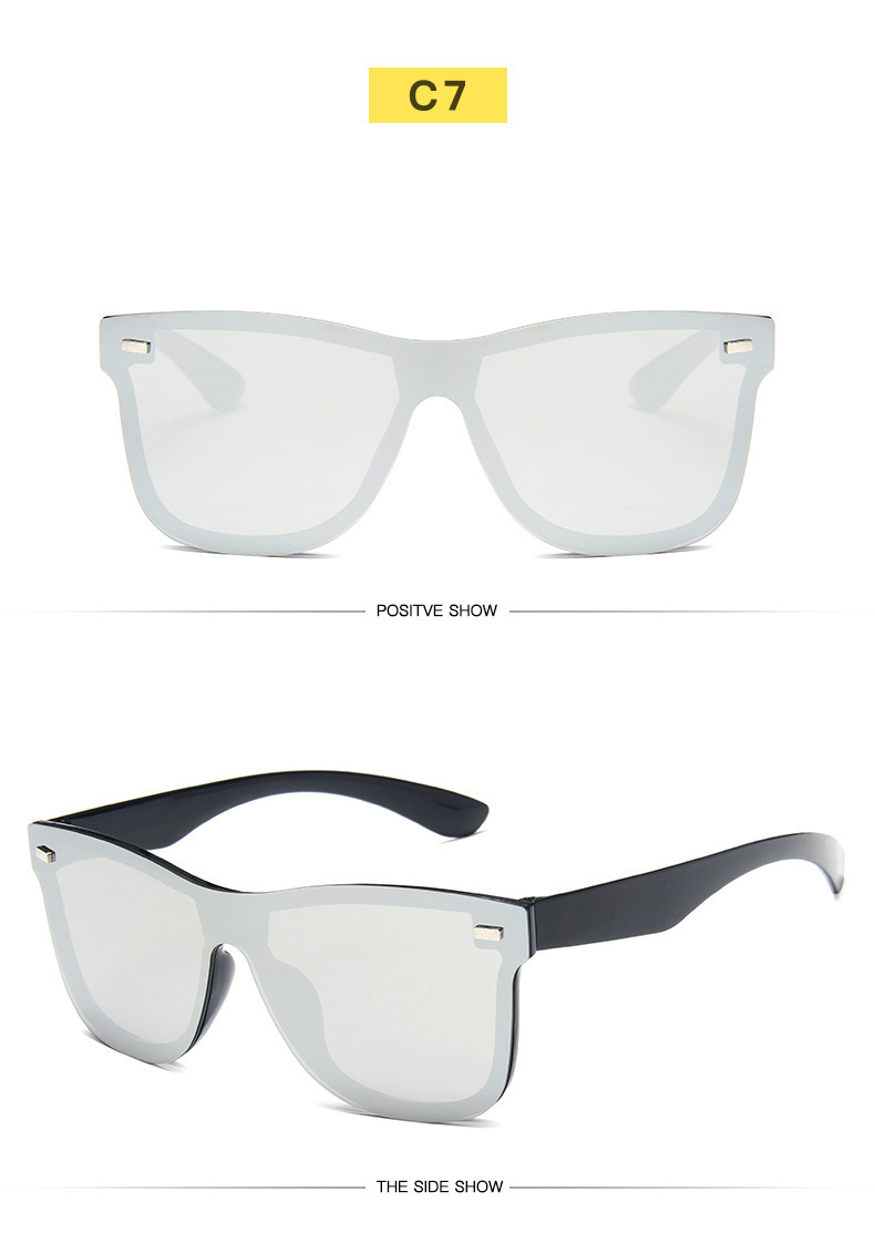 European And American Trendy Women's Large-frame Personalized Sunglasses Men's Dazzling Reflective Mercury Windshield One-piece Sunglasses_viptrois.com