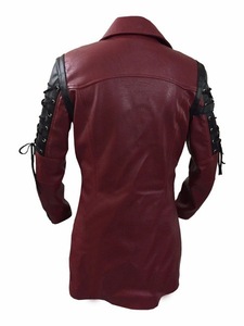2023高质量wish  欧美男士机车大码中世纪皮衣夹克男图片