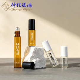 5ml滚珠分装瓶护肤品3ml小样透明香水走珠瓶10ml玻璃钢珠精油瓶