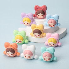 蝴蝶结植绒sp diy饰品可爱呆萌盲盒少女房间床头精致装饰摆件批发