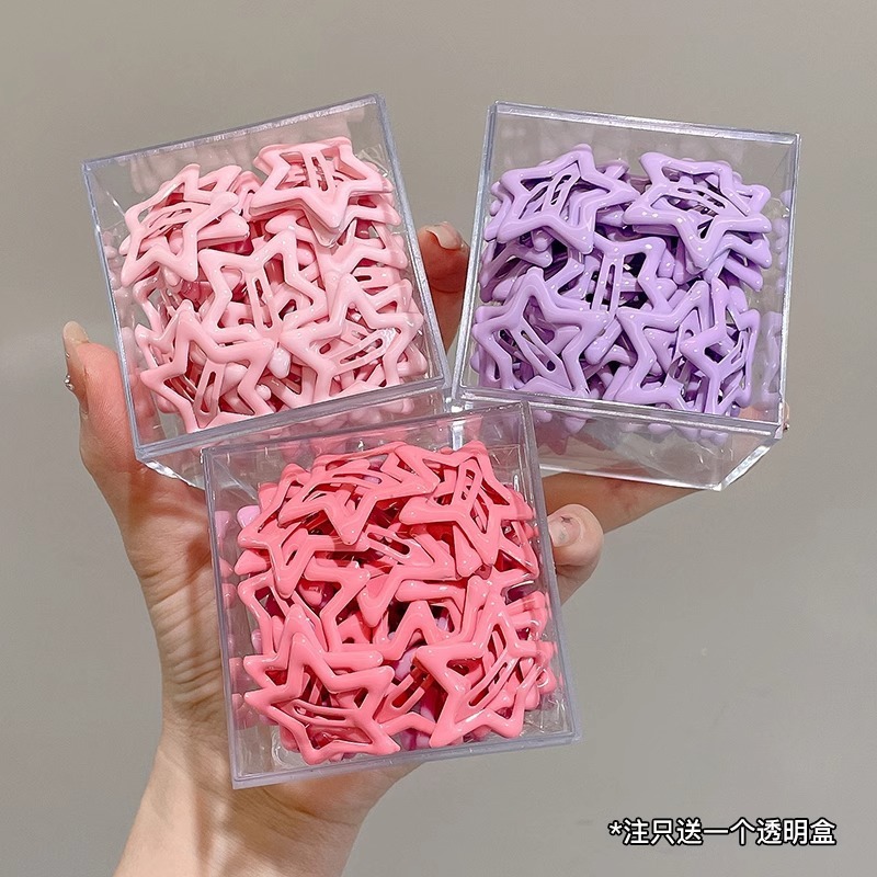 多巴胺星星发夹y2k少女心侧边刘海夹前额小夹子网红款可爱头饰|undefined