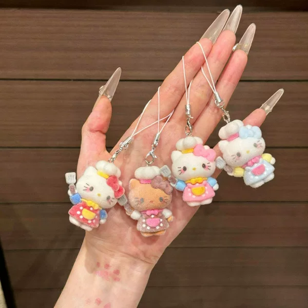 Creative Chef Kt Kitten Keychain Small Pendant Cute Plush Doll Bag Pendant Accessories Keychain Wholesale
